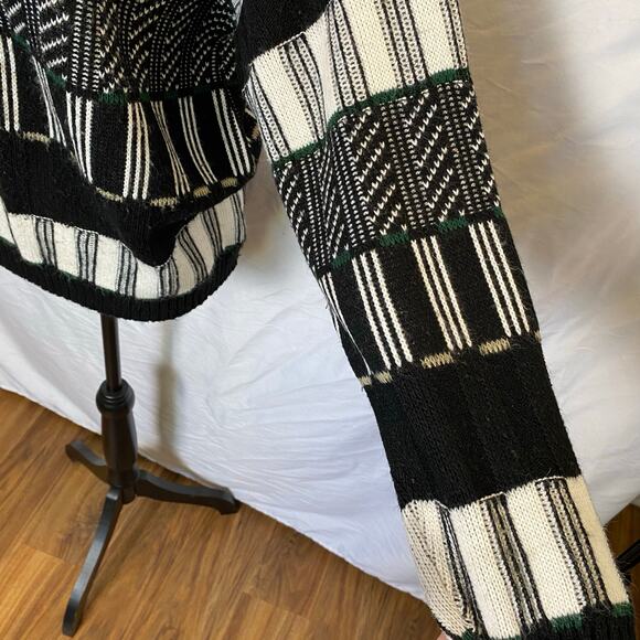 Vintage Poplar Knits Women's Abstract Striped Knit Sweater Medium Made in USA - Picture 5 of 12